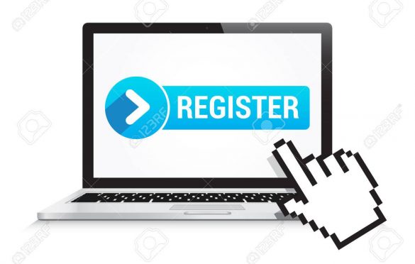 پین باهیس — 47477335-laptop-button-register-585x372